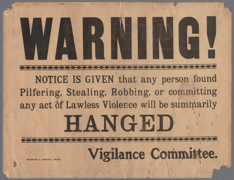 Calisphere: Vigilance Committee Warning, April 1906