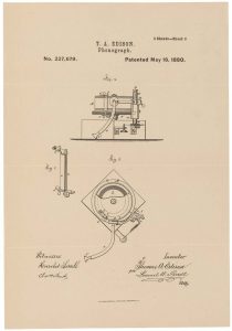 Phonograph Patent Drawing