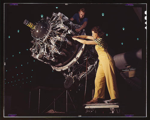 LOC Woman Airplane Photo